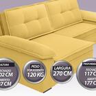 Sofá Luxor 2,70m Assento Com Braço Retrátil E Reclinável Velo