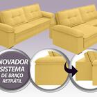 Sofá Luxor 2,70m Assento Com Braço Retrátil E Reclinável Velo