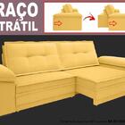 Sofá Luxor 2,70m Assento Com Braço Retrátil E Reclinável Velo