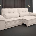 Sofá Luxor 2,70m Assento Com Braço Retrátil E Reclinável Velo