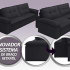 Sofá Luxor 2,90m Assento Com Braço Retrátil E Reclinável Velo