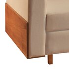 Sofá Madeira Maciça 190cm Top Julia  Bege