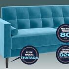 Sofá Madison 2,00m Fixo Turquesa - Netsofas