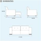 Sofá Madrid 2 Lugares Retrátil Reclinável Suede Mundial Estof