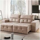 Sofá Madrid 3 Lugares Retrátil Reclinável Suede Mundial Estof