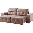 Sofá Madrid 3 Lugares Retrátil Reclinável Suede Mundial Estof