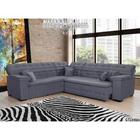 Sofá Magno 2.37x2.37m De Canto, Retrátil E Reclinável - Chumbo