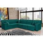 Sofá Magno 2.37x3.32m De Canto, Retrátil E Reclinável - Verde