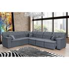 Sofá Magno 2.37x3.97m De Canto, Retrátil E Reclinável - Chumbo