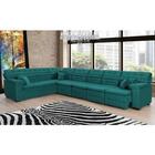 Sofá Magno 2.37x4.57m De Canto, Retrátil E Reclinável - Verde