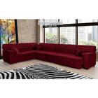 Sofá Magno 2.37x4.57m De Canto, Retrátil E Reclinável - Vinho