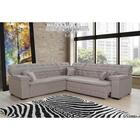 Sofá Magno 2.57x2.57m De Canto, Retrátil E Reclinável - Avelã