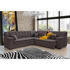 Sofá Magno 2.57x2.57m De Canto, Retrátil E Reclinável - Marrom