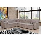 Sofá Magno 2.57x3.32m De Canto, Retrátil E Reclinável - Avelã