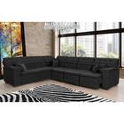 Sofá Magno 2.57x3.32m De Canto, Retrátil E Reclinável - Preto