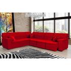 Sofá Magno 2.57x3.97m De Canto, Retrátil E Reclinável - Verme