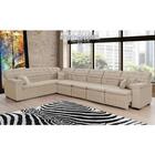 Sofá Magno 2.57x4.57m De Canto, Retrátil E Reclinável - Bege