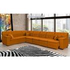 Sofá Magno 2.57x4.57m De Canto, Retrátil E Reclinável - Terra