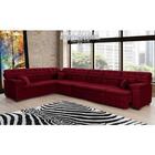 Sofá Magno 2.57x4.57m De Canto, Retrátil E Reclinável - Vinho