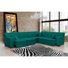 Sofá Magno 3.32x2.37m De Canto, Retrátil E Reclinável - Verde