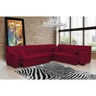 Sofá Magno 3.32x2.37m De Canto, Retrátil E Reclinável - Vinho