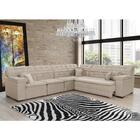 Sofá Magno 3.32x2.57m De Canto, Retrátil E Reclinável - Bege