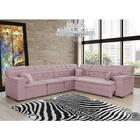 Sofá Magno 3.32x2.57m De Canto, Retrátil E Reclinável - Rosê