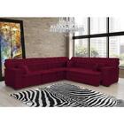 Sofá Magno 3.32x2.57m De Canto, Retrátil E Reclinável - Vinho