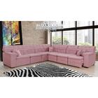 Sofá Magno 3.32x3.32m De Canto, Retrátil E Reclinável - Rosê