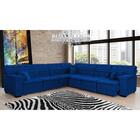 Sofá Magno 3.32x3.97m De Canto, Retrátil E Reclinável - Azul