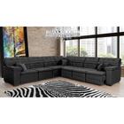 Sofá Magno 3.32x3.97m De Canto, Retrátil E Reclinável - Preto