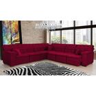 Sofá Magno 3.32x3.97m De Canto, Retrátil E Reclinável - Vinho