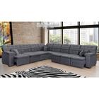 Sofá Magno 3.32x4.57m De Canto, Retrátil E Reclinável - Chumbo