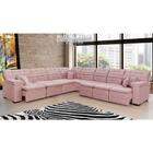 Sofá Magno 3.32x4.57m De Canto, Retrátil E Reclinável - Rosê