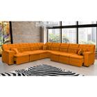 Sofá Magno 3.32x4.57m De Canto, Retrátil E Reclinável - Terra