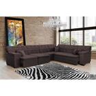 Sofá Magno 3.77x2.37m De Canto, Retrátil E Reclinável - Marrom