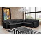 Sofá Magno 3.77x2.57m De Canto, Retrátil E Reclinável - Preto