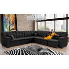 Sofá Magno 3.77x3.97m De Canto, Retrátil E Reclinável - Preto