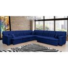 Sofá Magno 3.77x4.57m De Canto, Retrátil E Reclinável - Azul