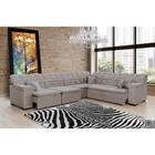 Sofá Magno 3.97x2.37m De Canto, Retrátil E Reclinável - Avelã