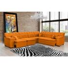 Sofá Magno 3.97x2.37m De Canto, Retrátil E Reclinável - Terra