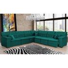 Sofá Magno 3.97x3.77m De Canto, Retrátil E Reclinável - Verde