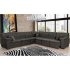 Sofá Magno 3.97x3.97m De Canto, Retrátil E Reclinável - Marrom