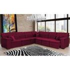 Sofá Magno 3.97x3.97m De Canto, Retrátil E Reclinável - Vinho