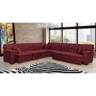 Sofá Magno 3.97x4.57m De Canto, Retrátil E Reclinável - Vinho