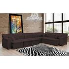 Sofá Magno 4.57x2.37m De Canto, Retrátil E Reclinável - Marrom