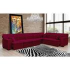 Sofá Magno 4.57x2.37m De Canto, Retrátil E Reclinável - Vinho