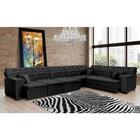 Sofá Magno 4.57x2.57m De Canto, Retrátil E Reclinável - Preto