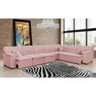 Sofá Magno 4.57x2.57m De Canto, Retrátil E Reclinável - Rosê