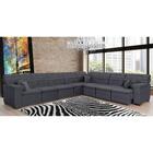 Sofá Magno 4.57x3.32m De Canto, Retrátil E Reclinável - Chumbo